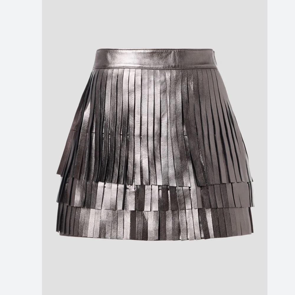 98. All Saints Aisha Leather Skirt, Size US 6.